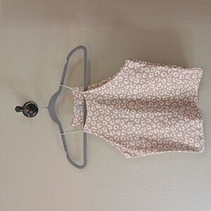 Gaze High Neck Tank Leopard Print Small